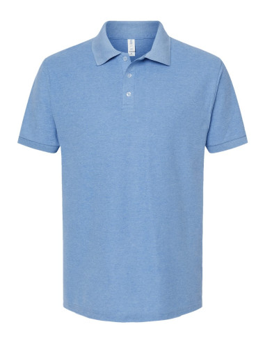 Unisex 50/50 Sport Polo - Heather Light Blue