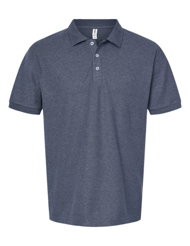 Unisex 50/50 Sport Polo - Heather Navy