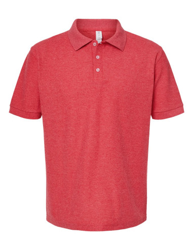 Unisex 50/50 Sport Polo - Heather Red