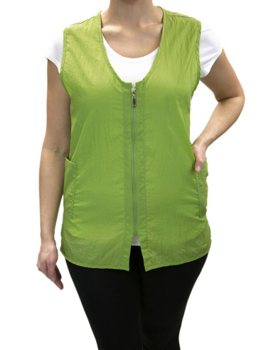 Zipper Vest - Lime Green