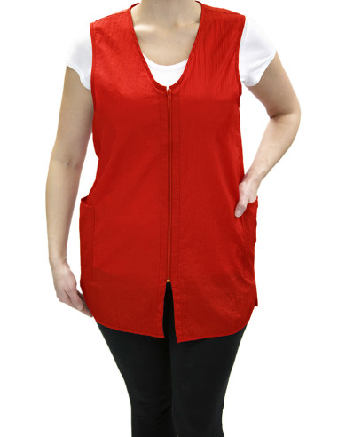 Zipper Vest - Red