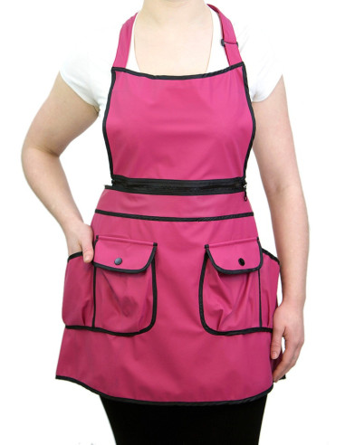 Courtney Apron - Raspberry