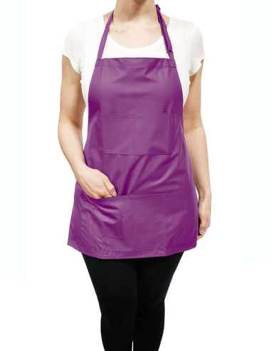 Short Vinyl Apron - Purple