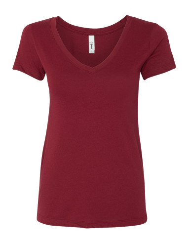 Women's V-Neck T-Shirt - Cardinal