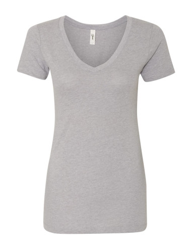 Women's V-Neck T-Shirt - Heather Grey