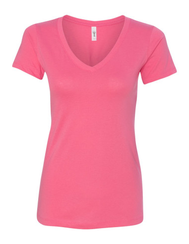 Women's V-Neck T-Shirt - Hot Pink