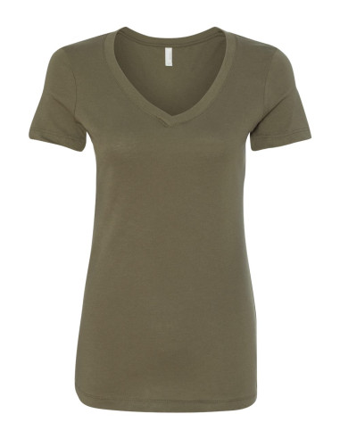 Women's V-Neck T-Shirt - Military Green