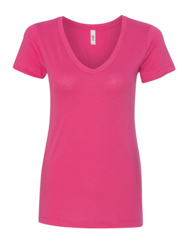 Women's V-Neck T-Shirt - Raspberry