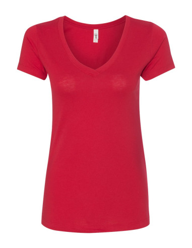 Women's V-Neck T-Shirt - Red