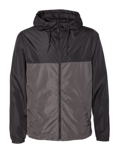 Lightweight Windbreaker Full-Zip Jacket - Black-Graphite