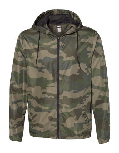 Lightweight Windbreaker Full-Zip Jacket - Forest Camo